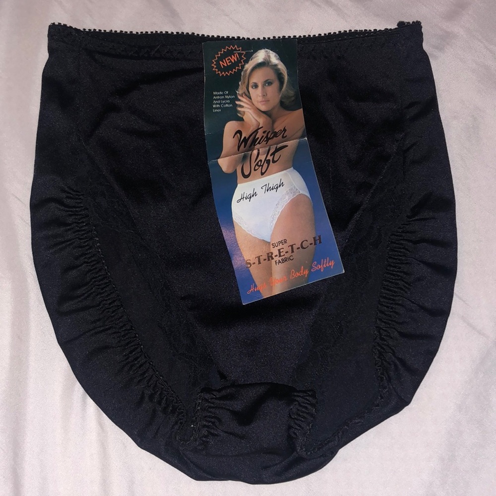 Vintage whisper soft high thigh lace panties size medium